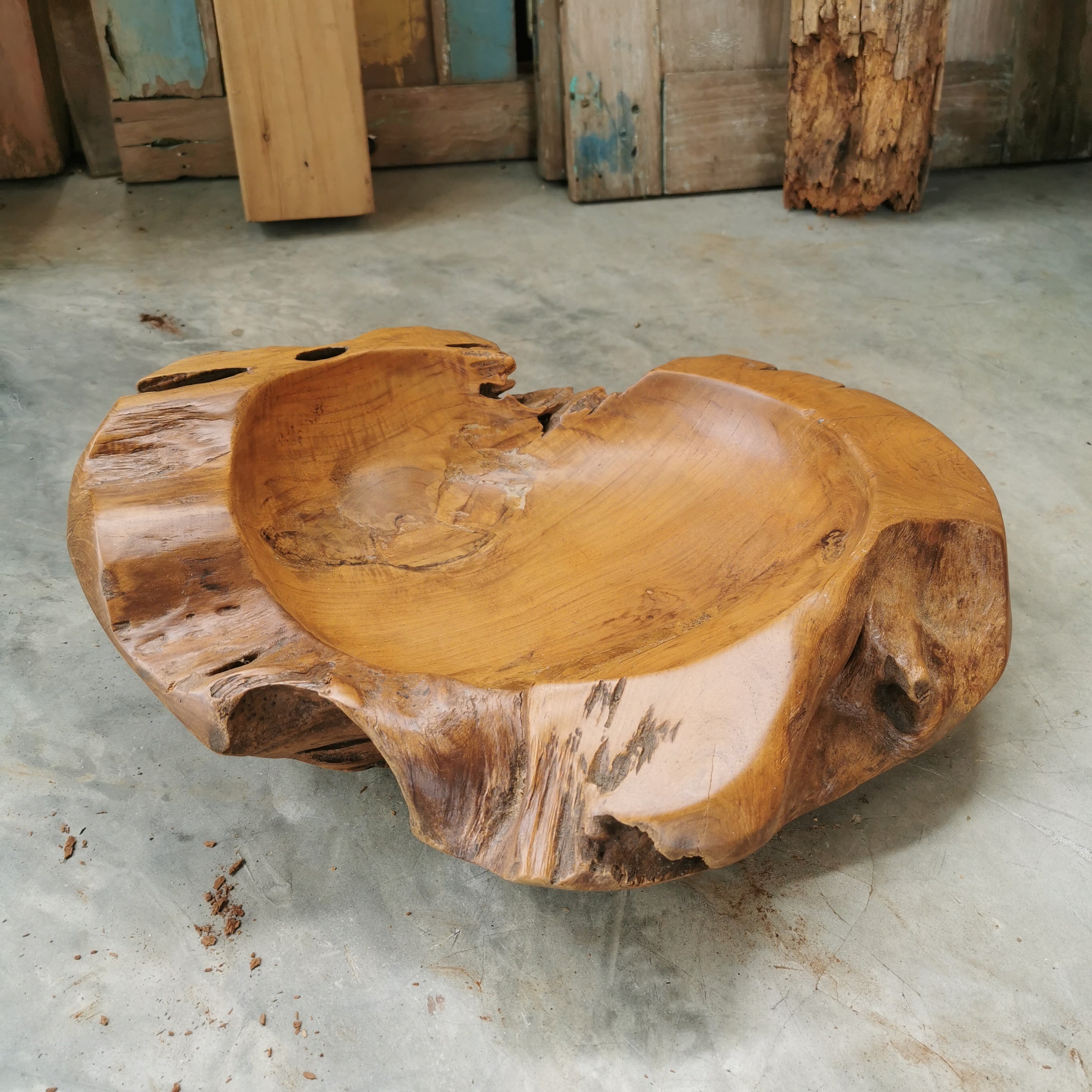 Live Edge Teak Bowl (Extra Thick)