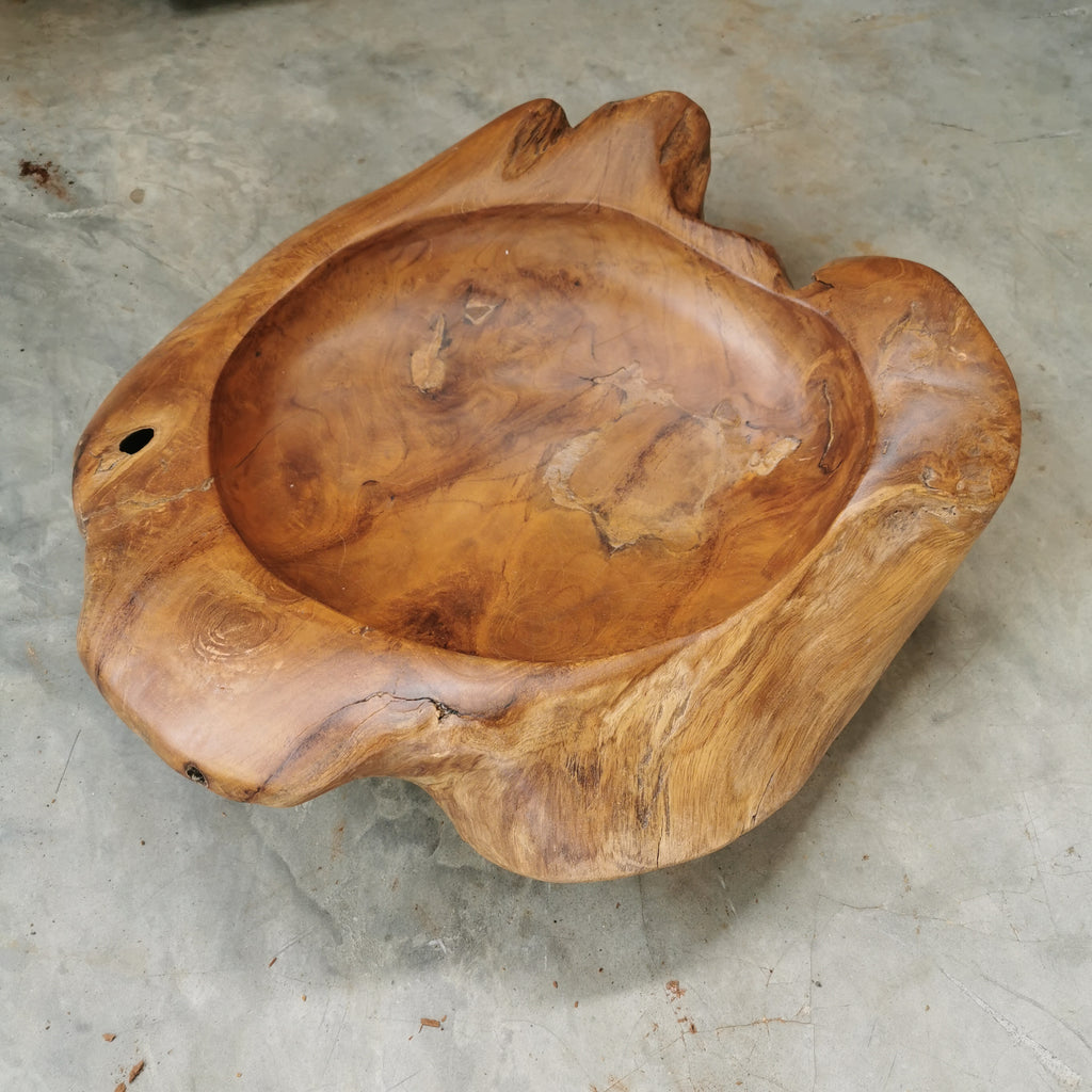 Live Edge Teak Bowl (Extra Thick)