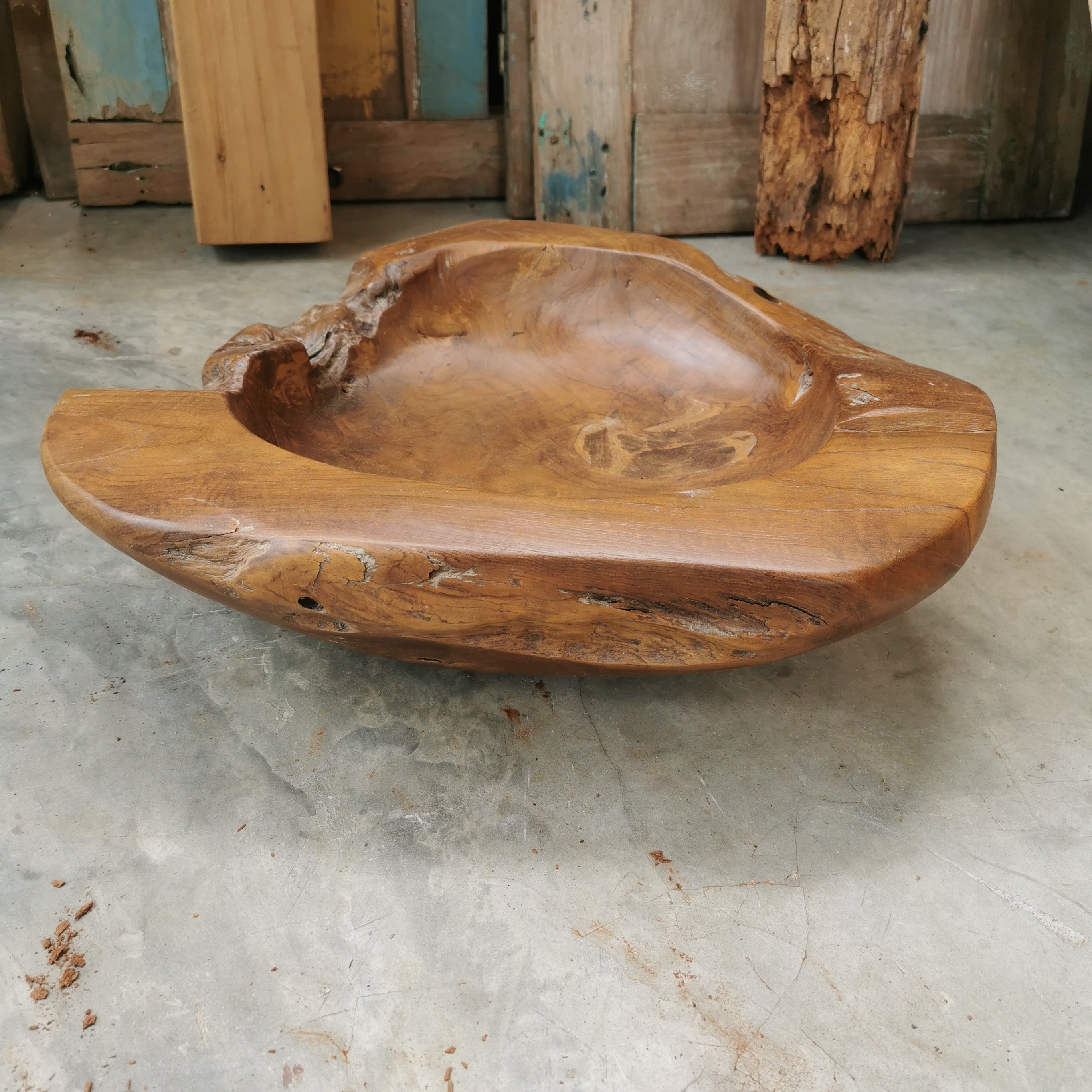 Live Edge Teak Bowl (Extra Thick)