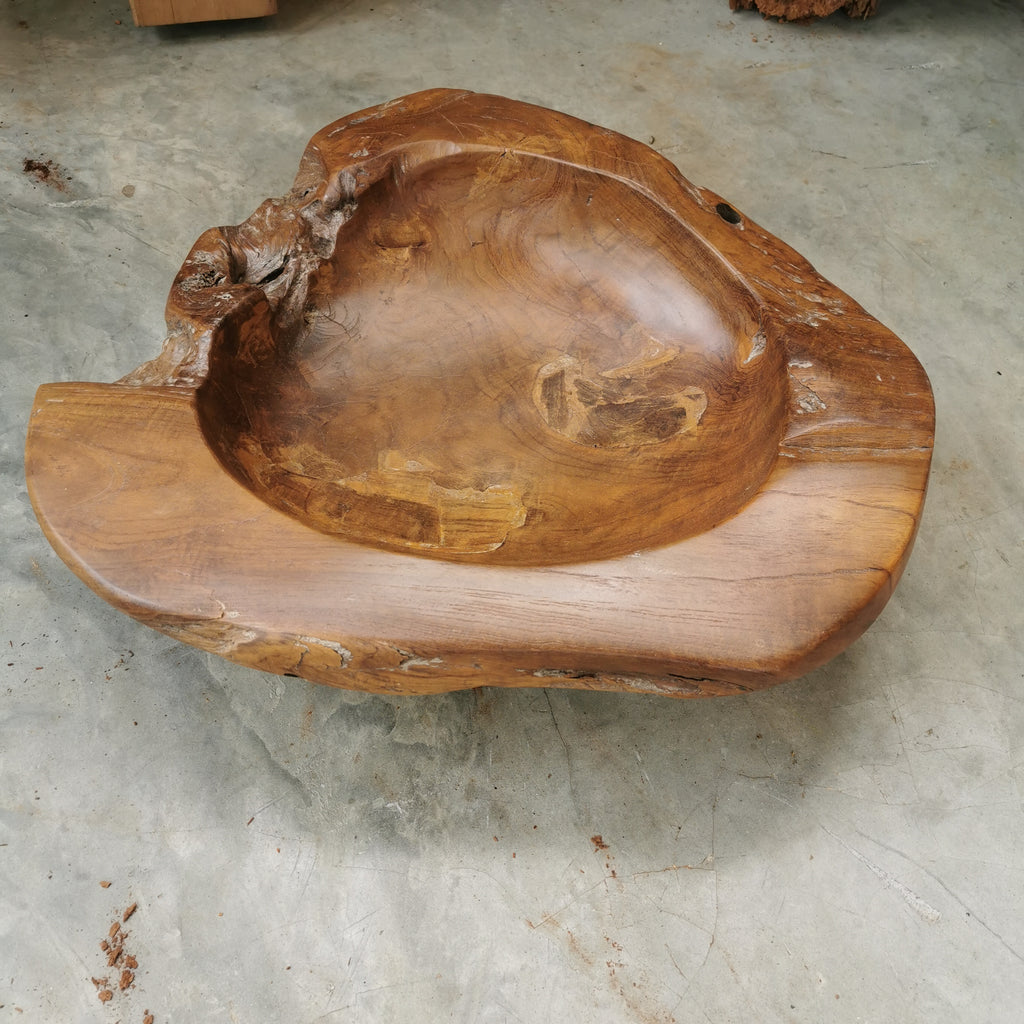 Live Edge Teak Bowl (Extra Thick)