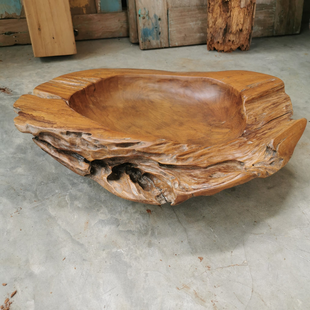Live Edge Teak Bowl (Extra Thick)