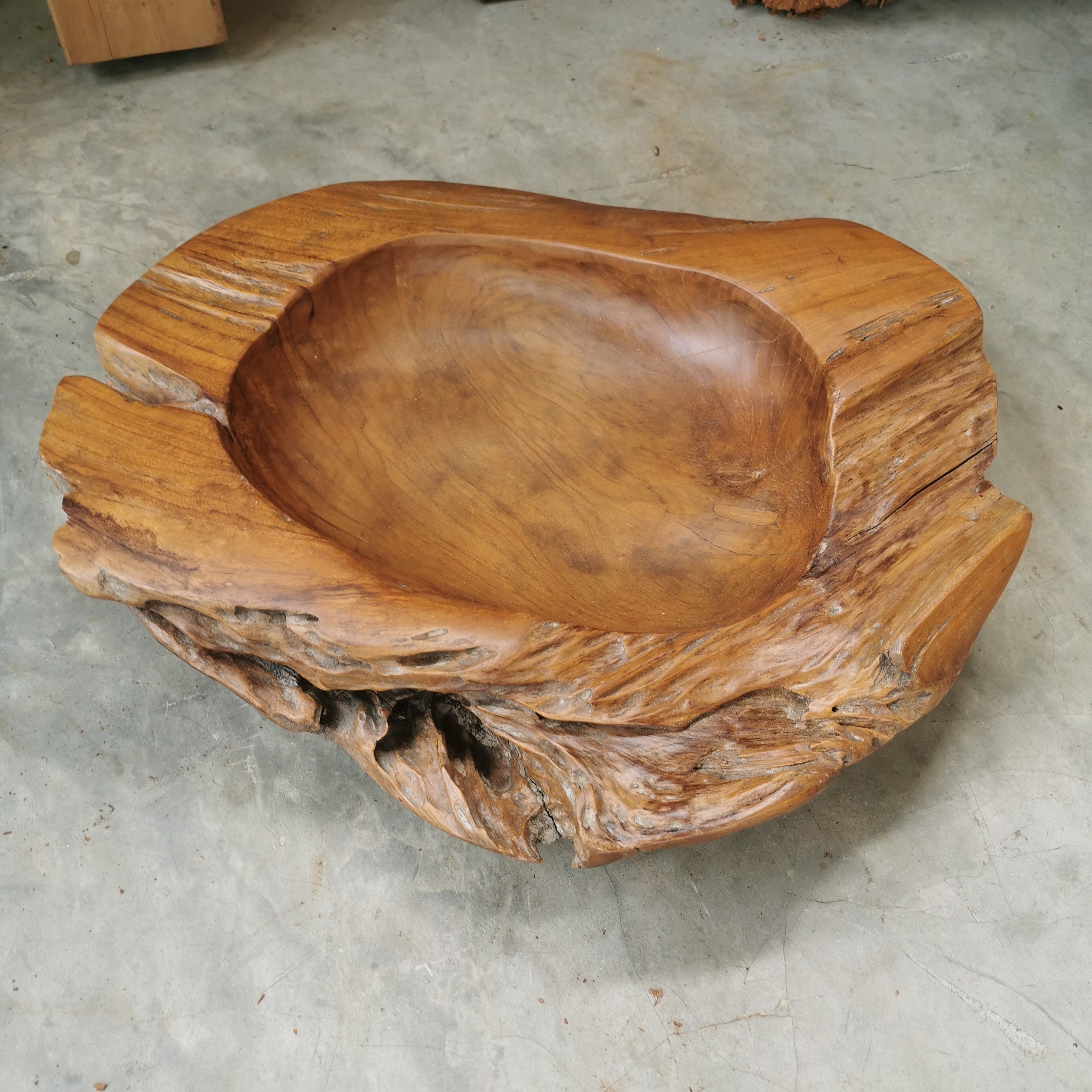Live Edge Teak Bowl (Extra Thick)