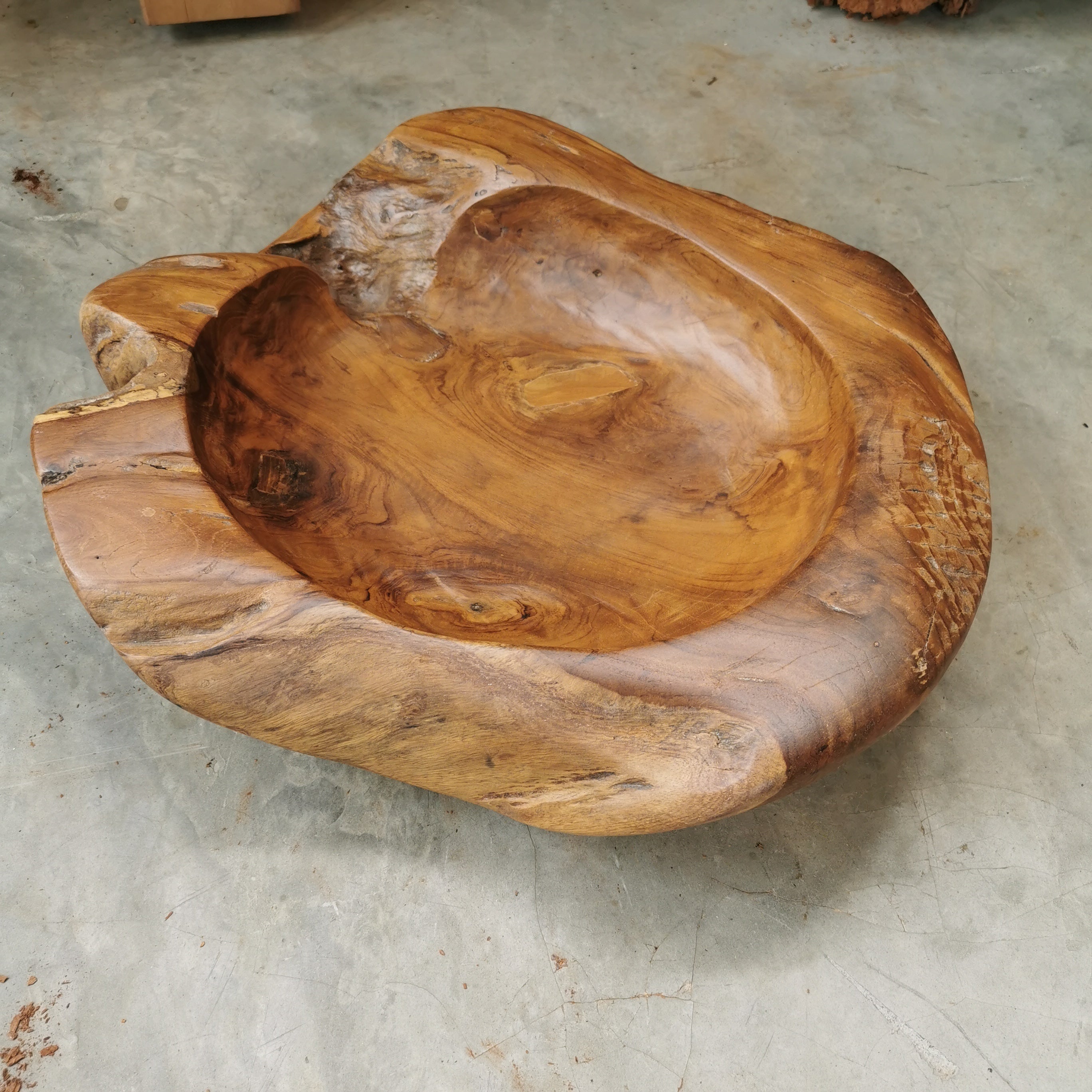 Live Edge Teak Bowl (Extra Thick)