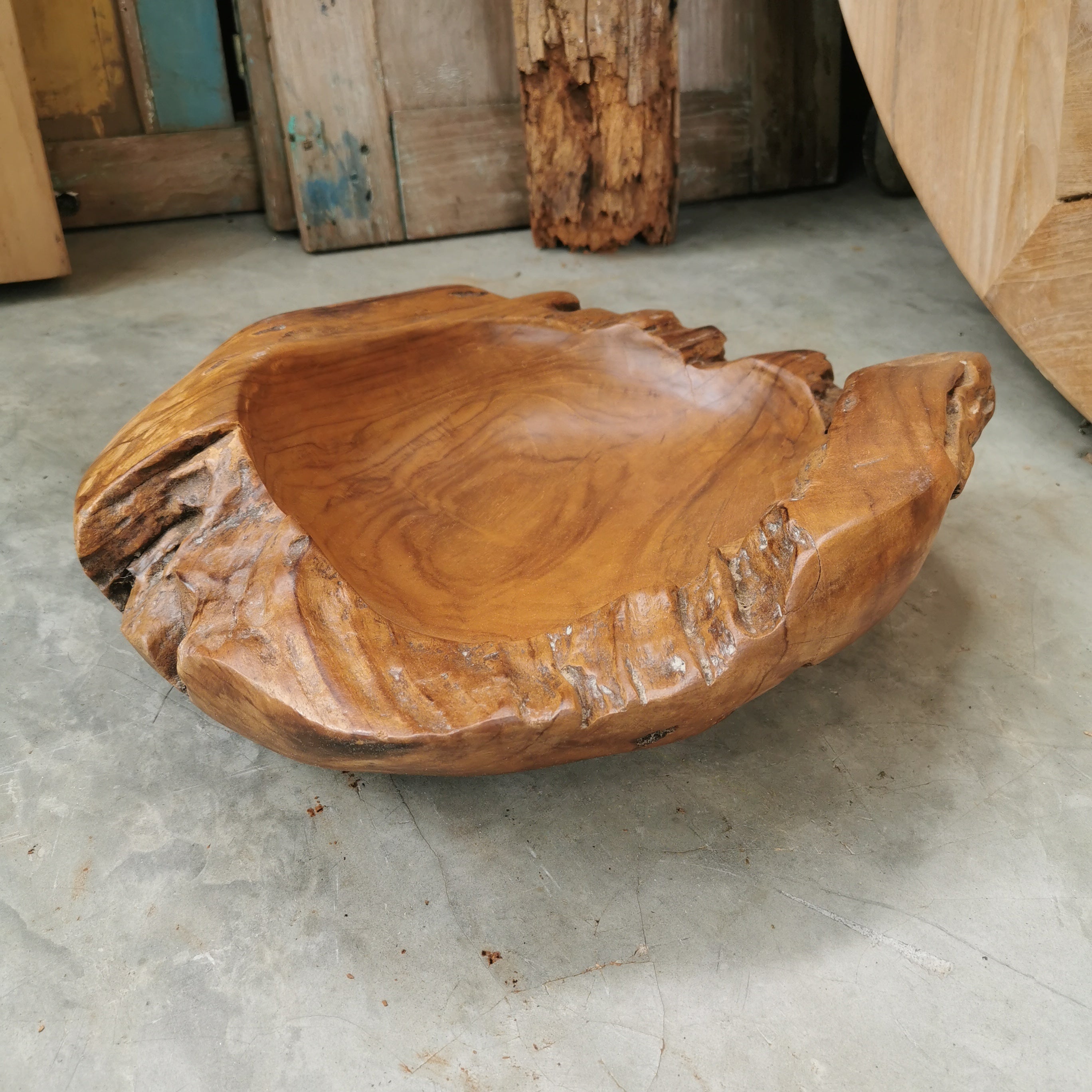 Live Edge Teak Bowl (Extra Thick)
