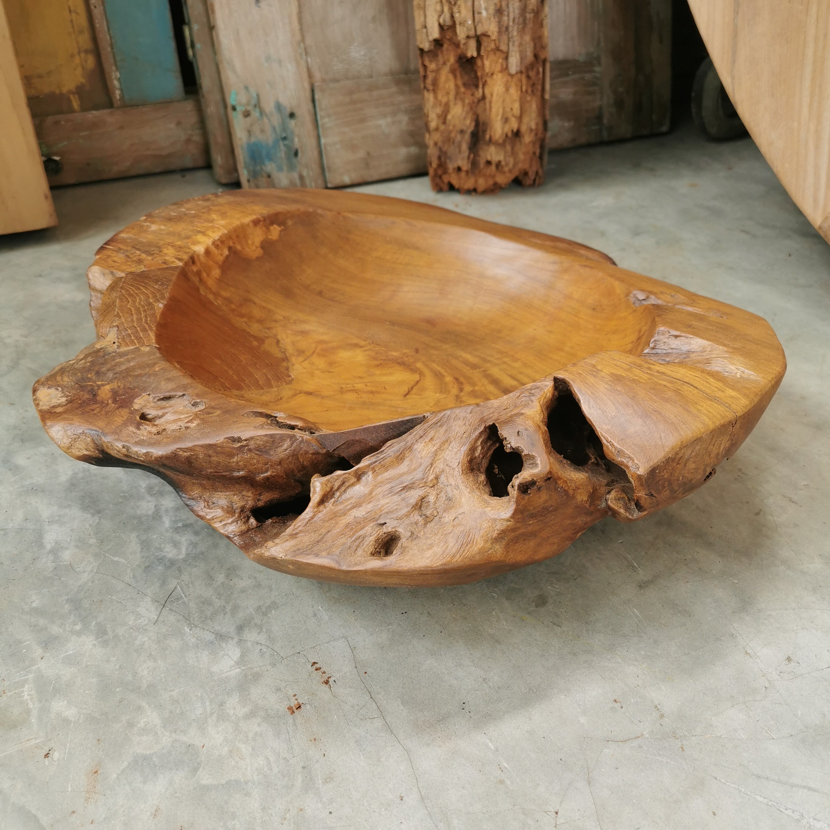 Live Edge Teak Bowl (Extra Thick)