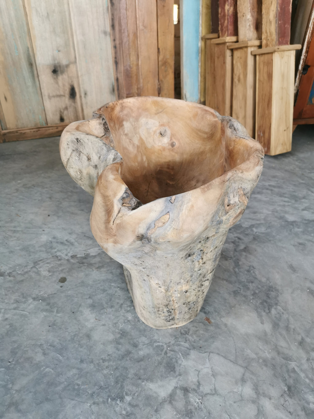 Teak Root Vase