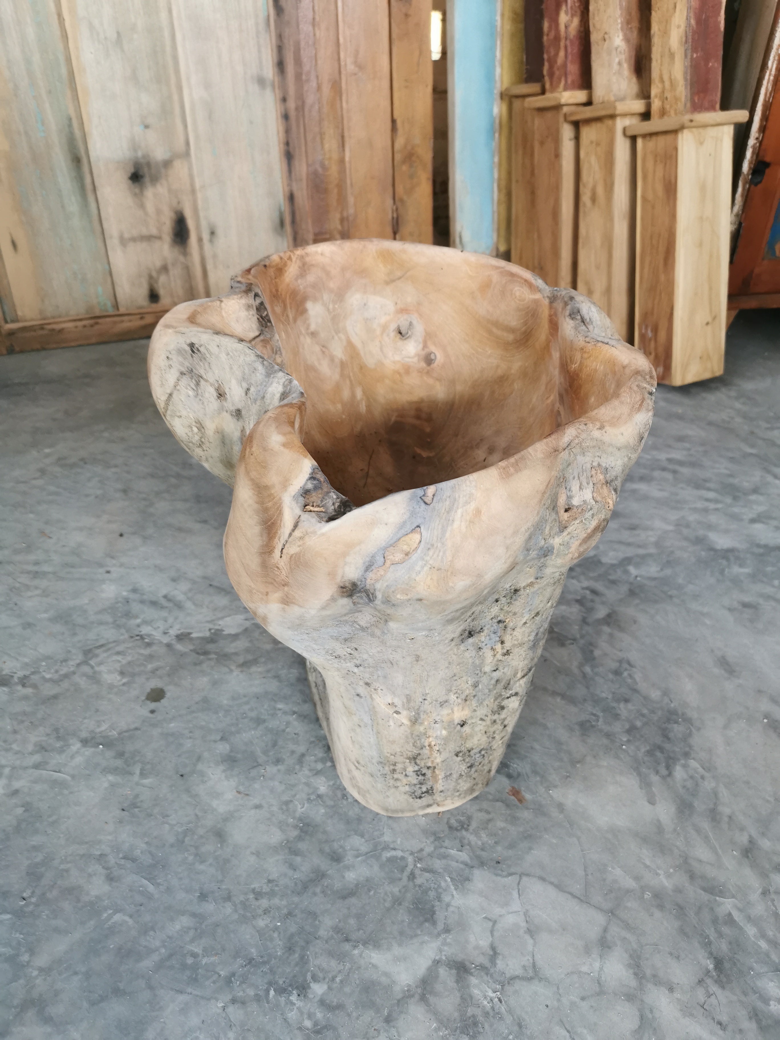 Teak Root Vase