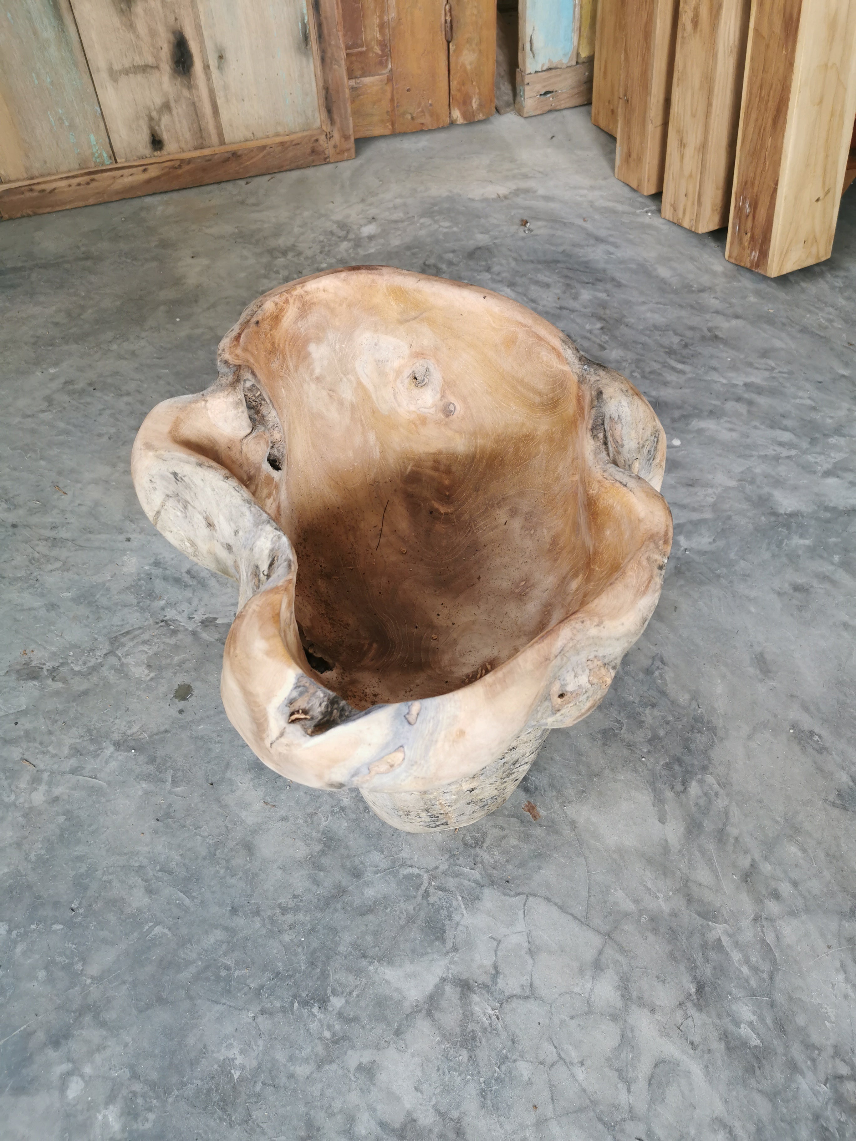 Teak Root Vase