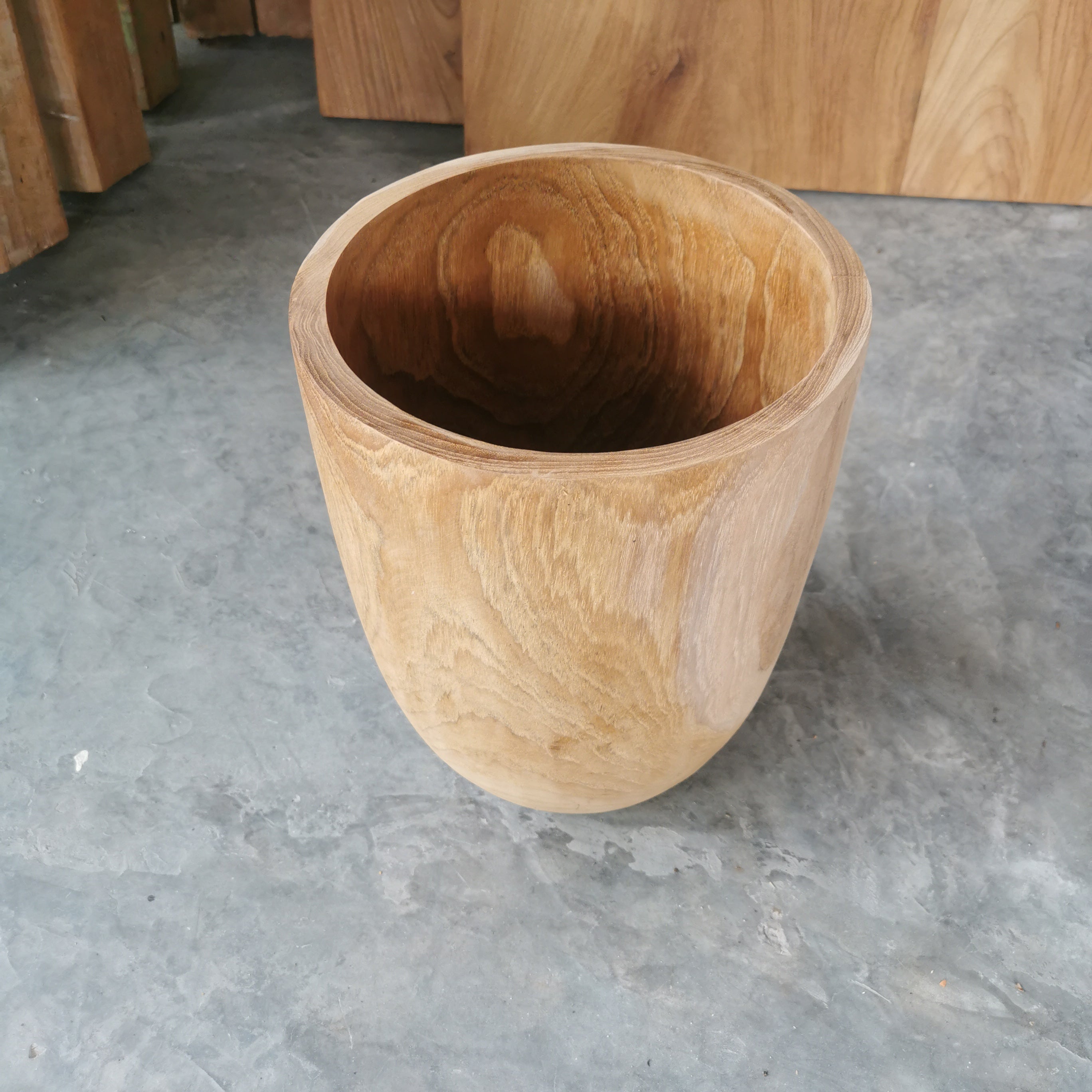 Teak Vase/Pot