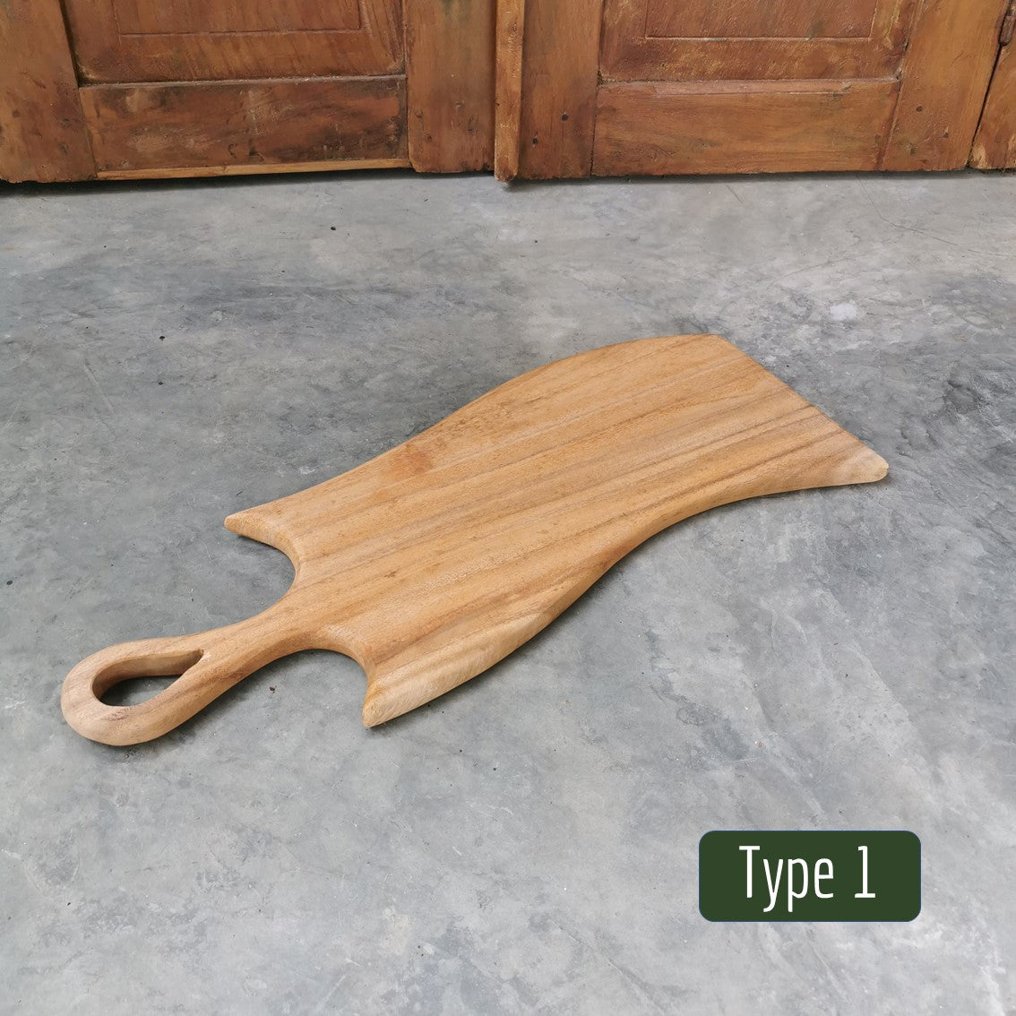 Teak Curved Platter/Cheese Board
