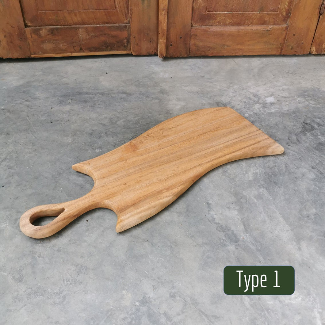 Teak Curved Platter/Cheese Board